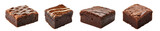 Chocolate Brownie . set of sweets, isolated on a transparent background. PNG cutout or clipping path.	
