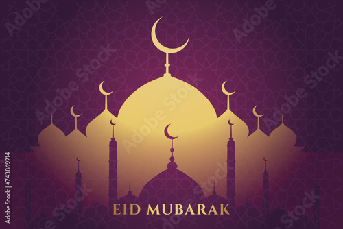 Ramadan, Eid al-Fitr, Islamic new year mosque background greeting card