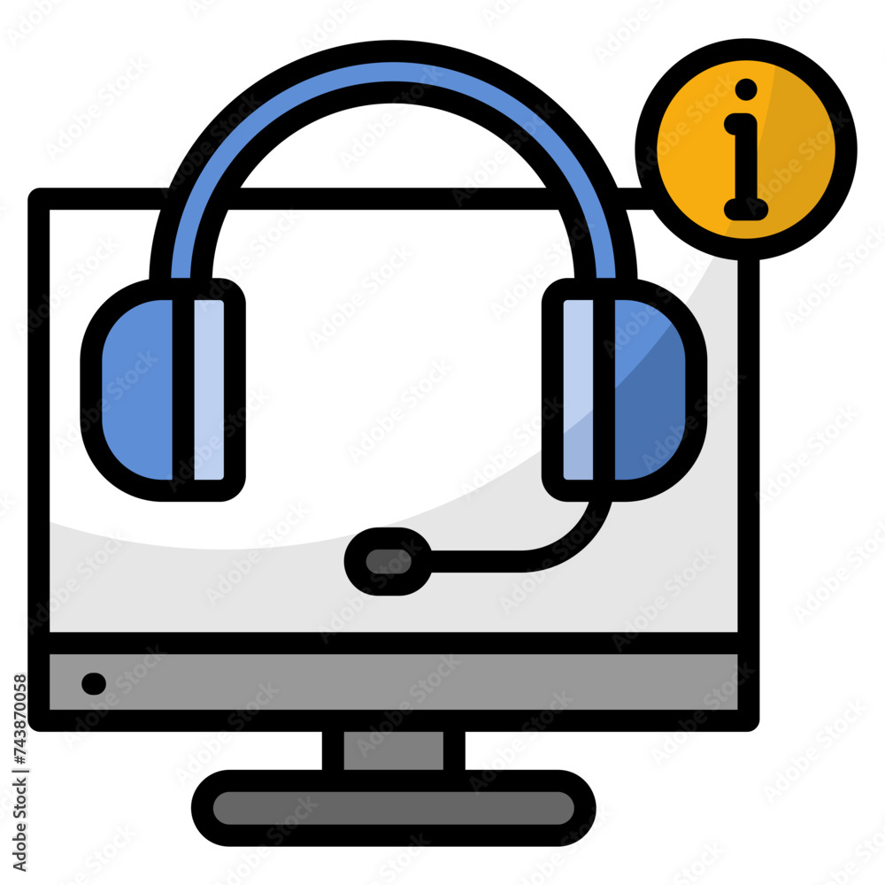 Virtual Receptionist Icon Element For Design Virtual Receptionist Icon Element For Design