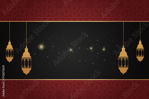 Ramadan, Eid al-Fitr, Islamic new year mosque background greeting card