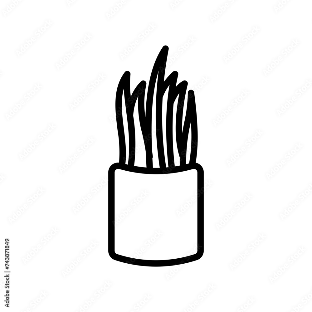 Indoor Plant In Pot Lineart Style Indoor Plant In Pot Lineart Style