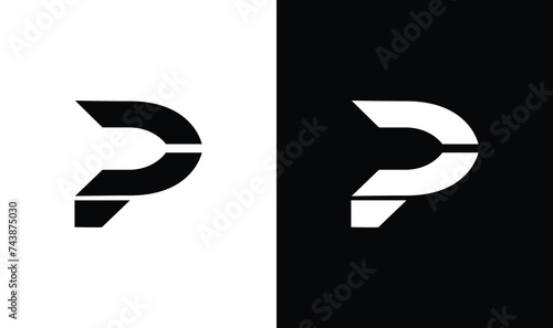 Letter p technology business modern logo icon, p letter logo