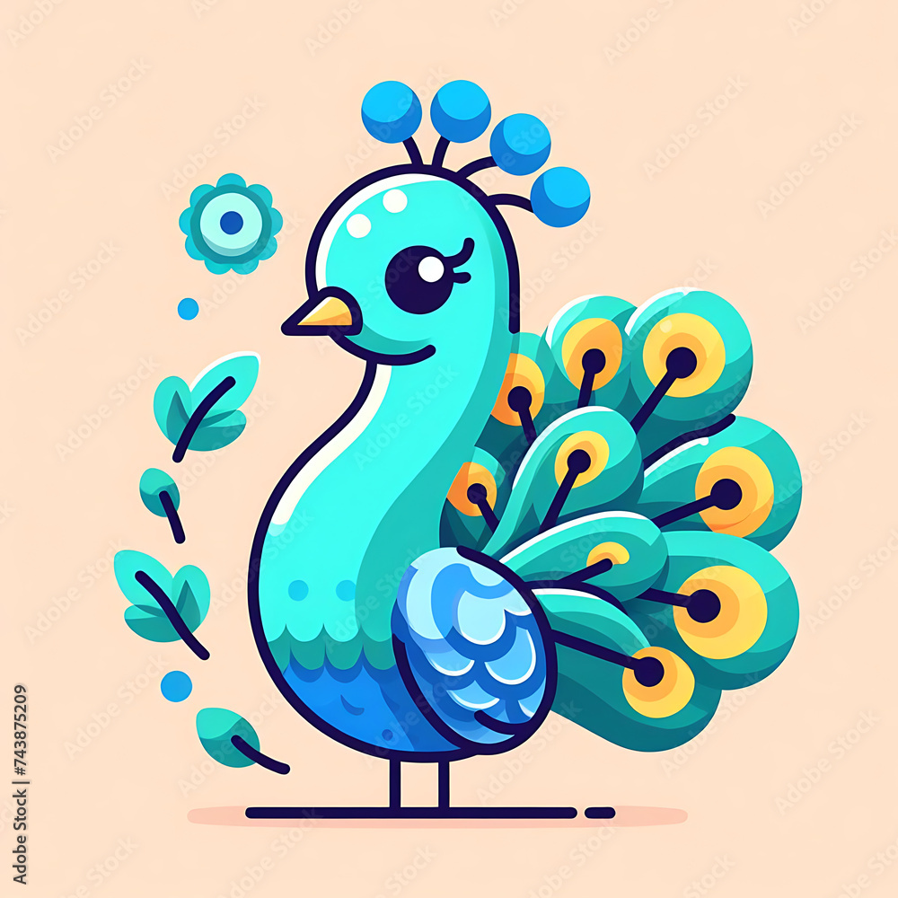 Plasticine peacock bird cartoon character sculpture 3D rendering isolated on white background, Rainbow Peacock, Cute Cartoon Peafowl Plasticine peacock bird cartoon character sculpture 3D rendering isolated on white background, Rainbow Peacock, Cute Cartoon Peafowl