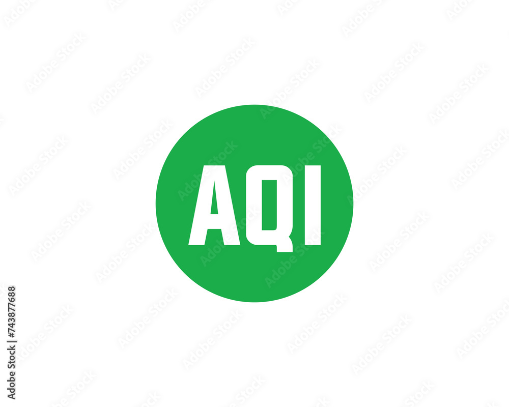 AQI logo design vector template AQI logo design vector template