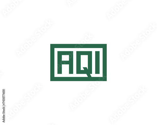 AQI logo design vector template