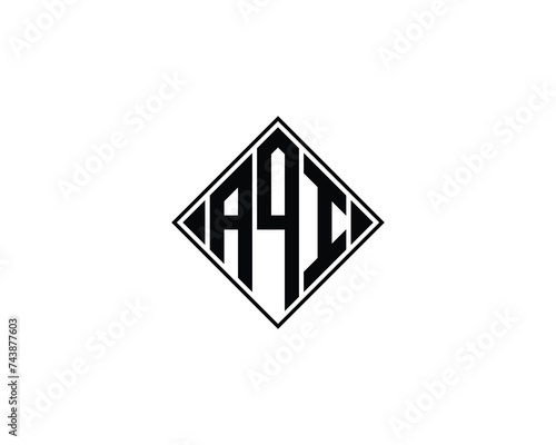 AQI logo design vector template
