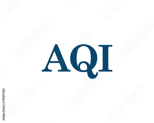 AQI logo design vector template