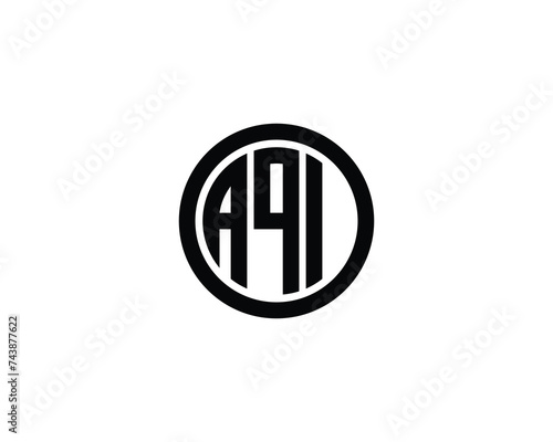 AQI logo design vector template