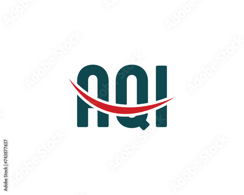 AQI logo design vector template