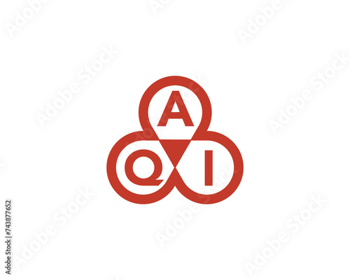 AQI logo design vector template