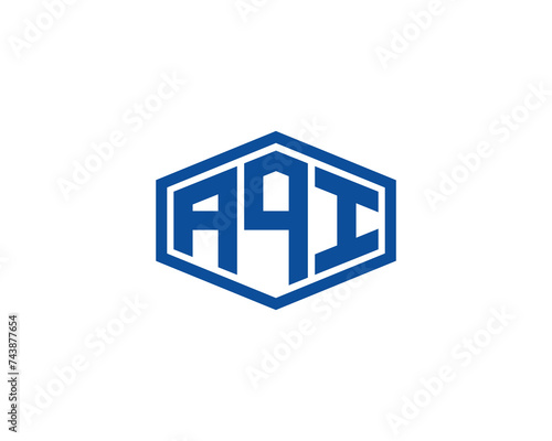 AQI logo design vector template