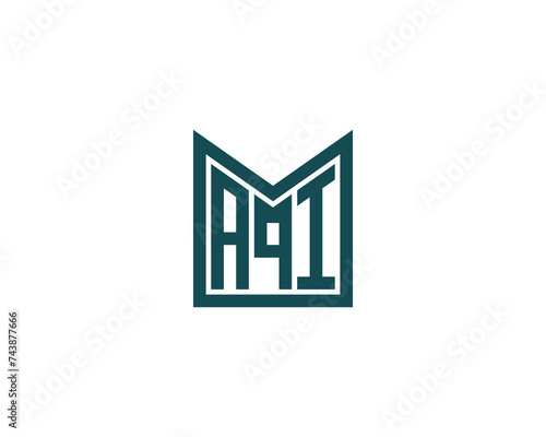 AQI logo design vector template