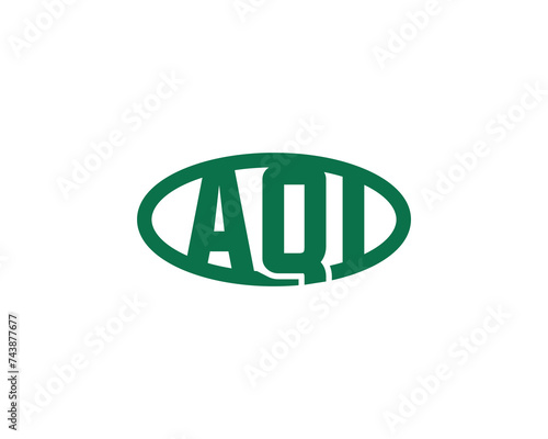 AQI logo design vector template