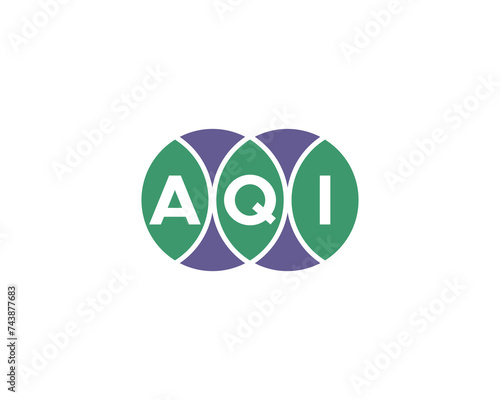 AQI logo design vector template