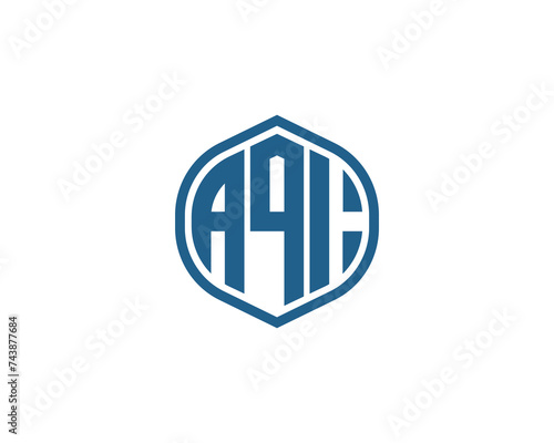 AQI logo design vector template