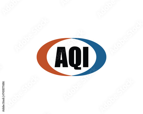 AQI logo design vector template