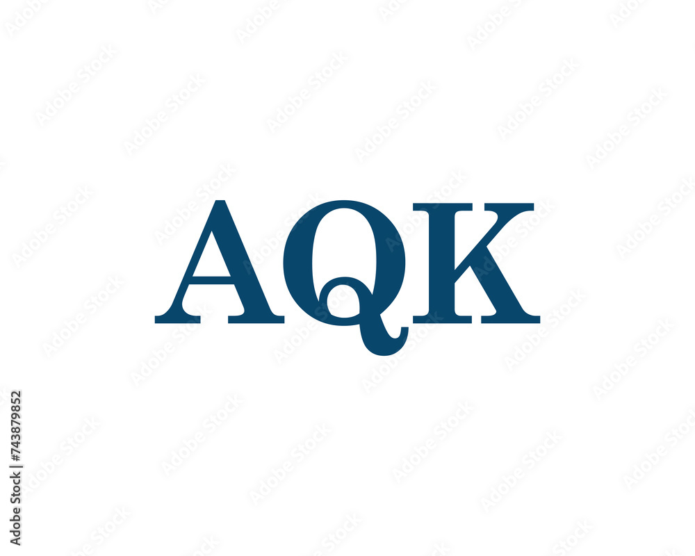AQK logo design vector template AQK logo design vector template