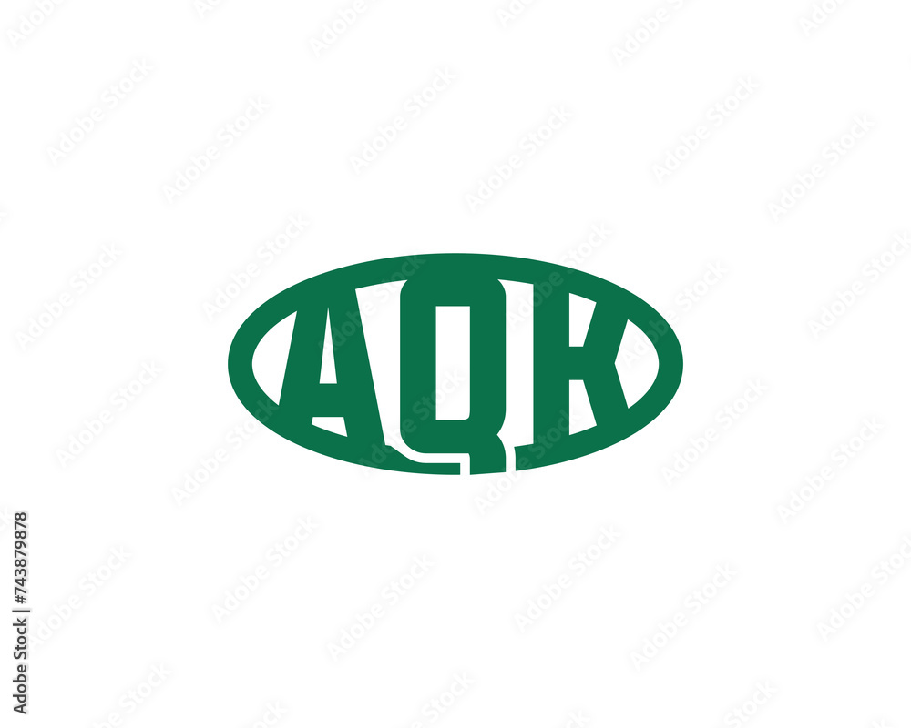 AQK logo design vector template