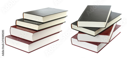 Set of Modern Books, isolated on white background