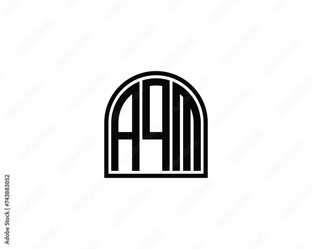 AQM logo design vector template