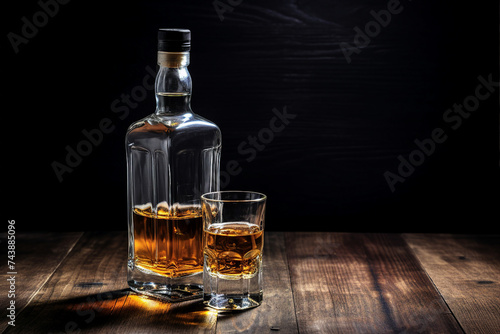 AI generated picture of alcohol addiction concept of alcoholism during crises and depressions