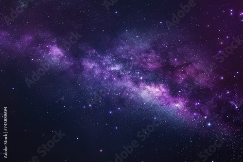 Majestic Purple and Blue Space Filled With Stars
