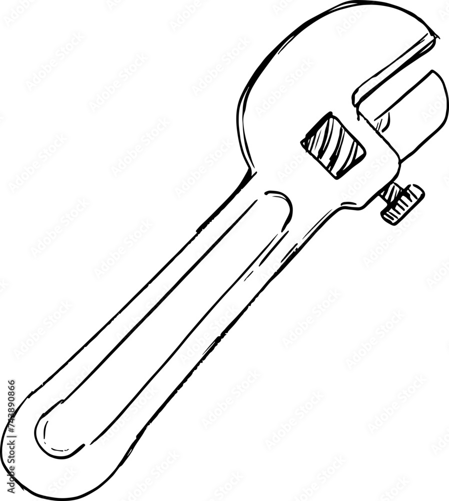 sketch spanner hand drawn sketch spanner hand drawn