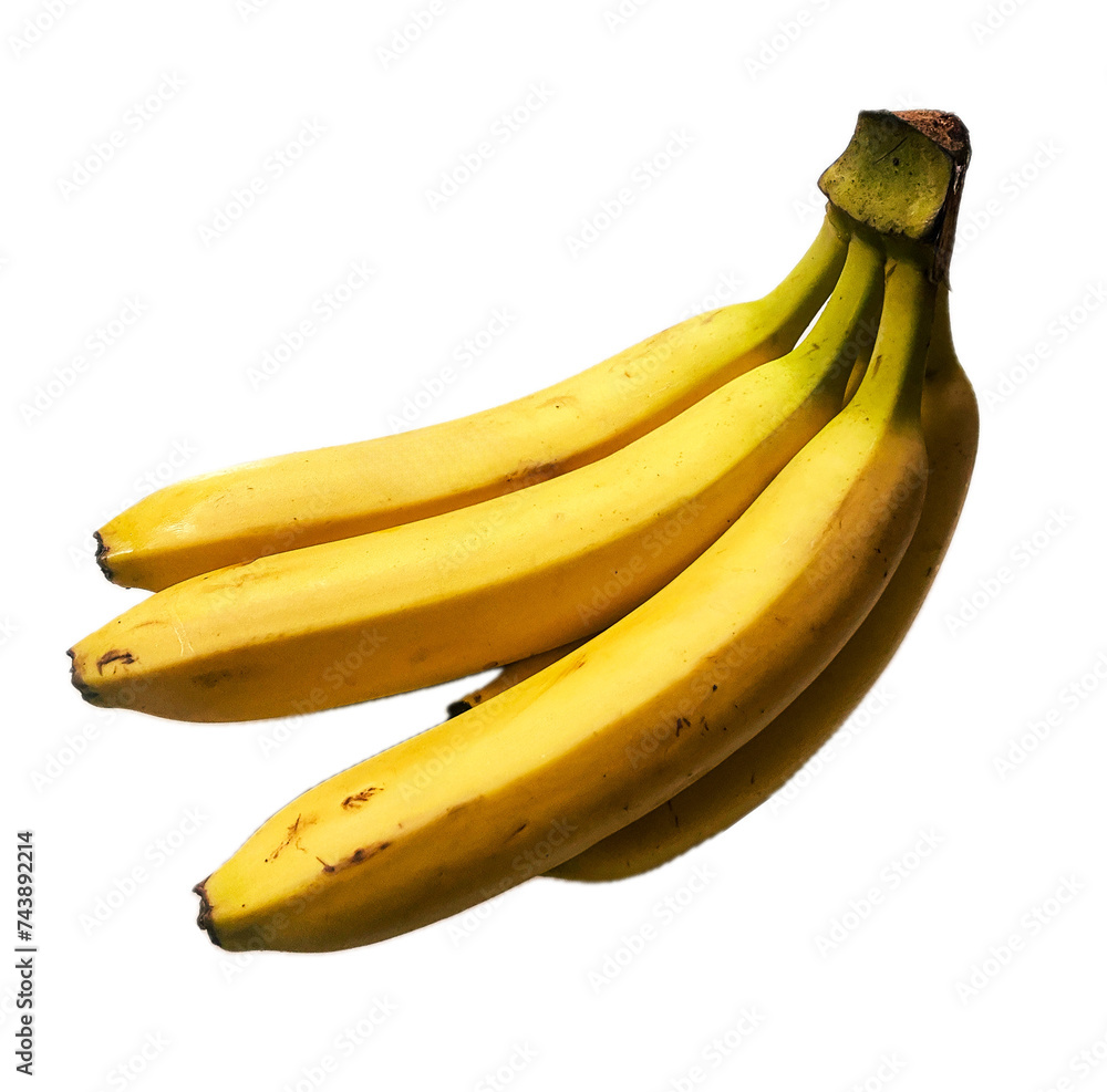 Kiść dojrzałych, żółtych bananów. Transparentne tło. Kiść dojrzałych, żółtych bananów. Transparentne tło.