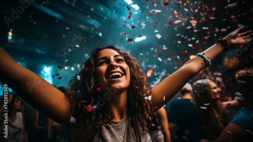 stylish woman enjoys a carefree night out