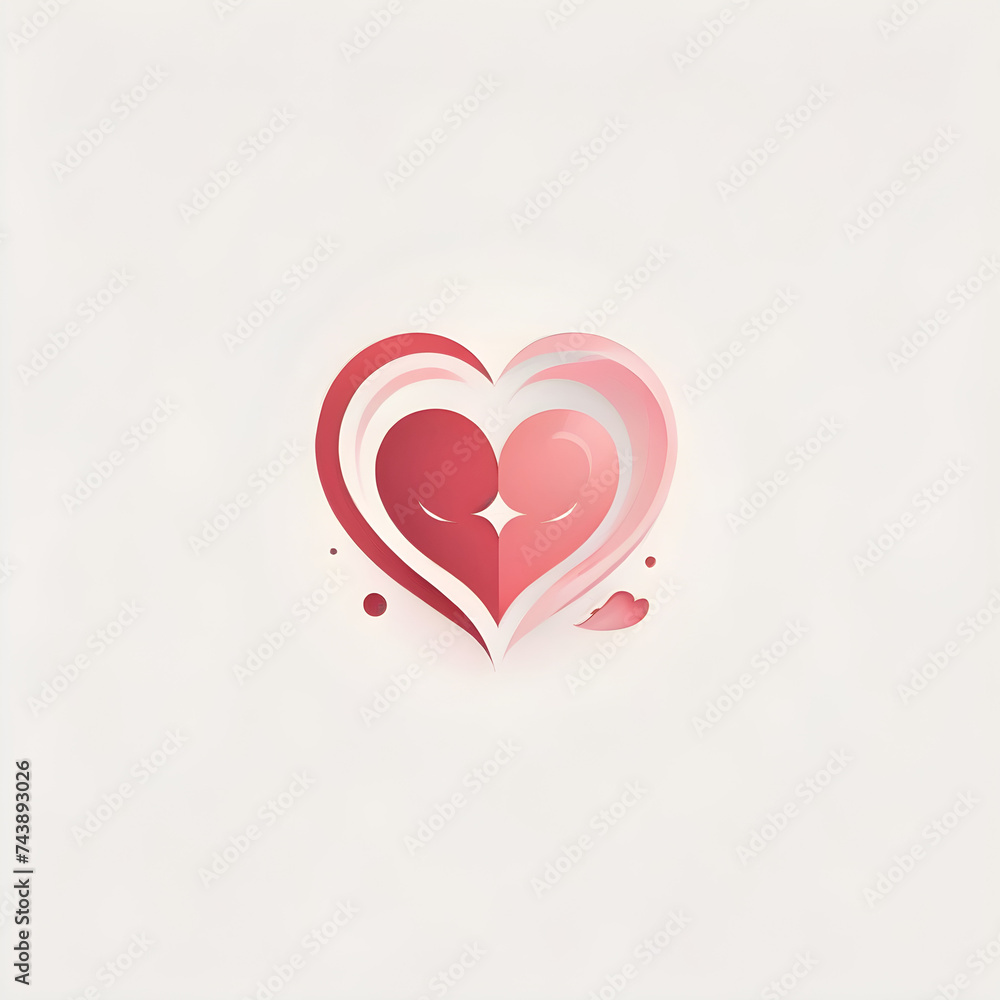 heart logo design vintage vector