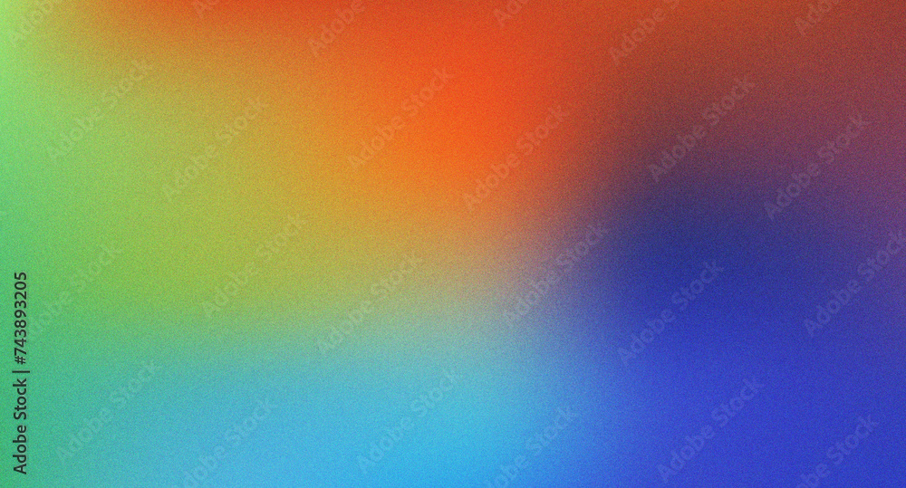 Abstract color gradient banner grainy texture background blue green orange yellow noise texture blurred colors poster backdrop header design