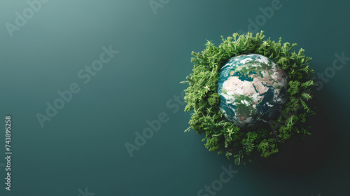 Earth Day poster background with copy space, concept 
 of sustainable living and development
