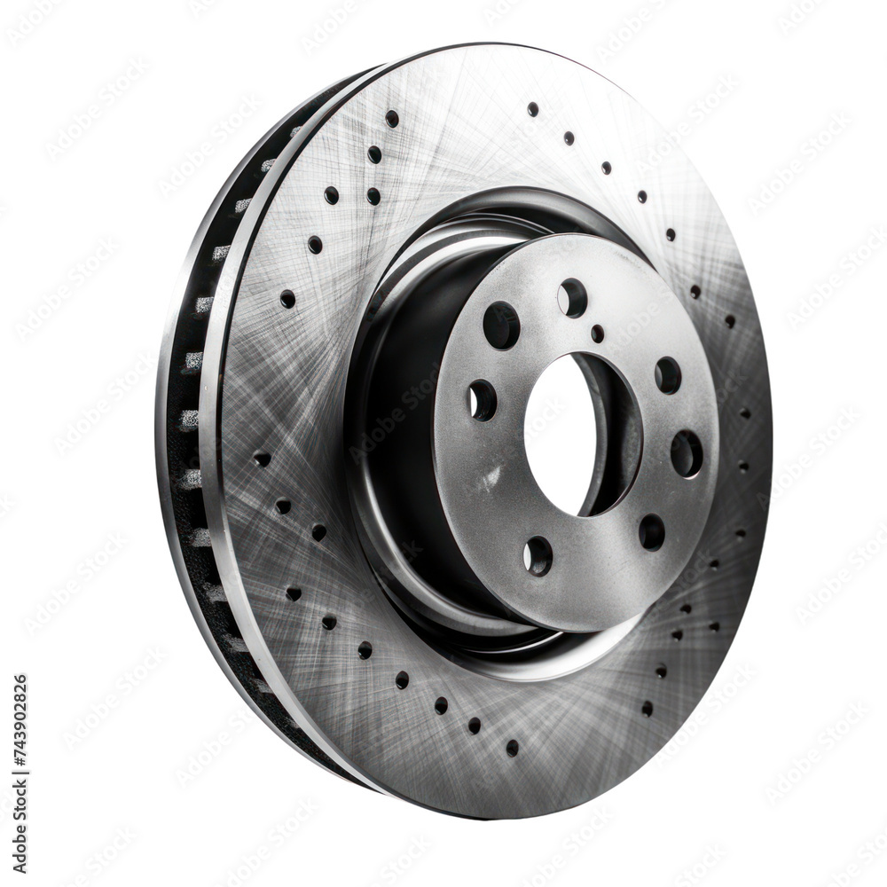 Authentic brake rotor isolated on transparent background Authentic brake rotor isolated on transparent background