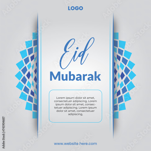 Eid Mubarak Islamic vector template design