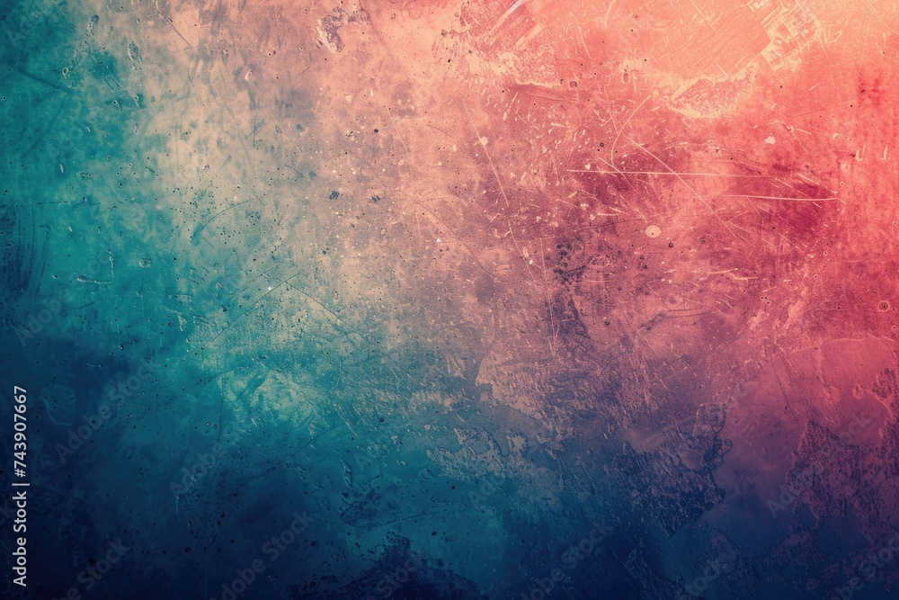 Obraz premium Trendy abstract gradient background with film grain texture template.