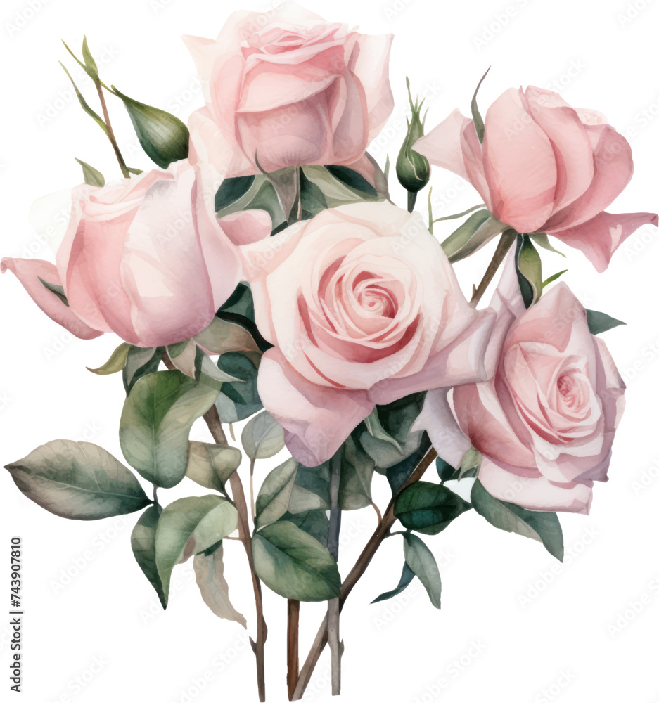 custom made wallpaper toronto digitalWatercolor flowers bouquets isolated on white background. , bunch of flowers watercolor for Stylish fall wedding bunch of flowers. design card, postcard, textile, flyer
