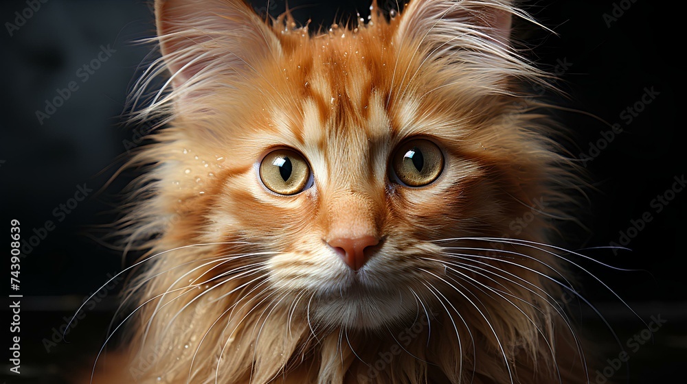 Orange cat staring at something Orange cat staring at something