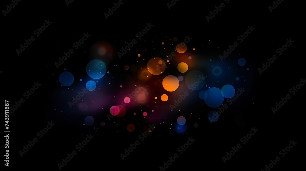 Fondo abstracto en color negro con luces bokeh y textura. Concepto de recurso gráfico. Generado por IA. Fondo abstracto en color negro con luces bokeh y textura. Concepto de recurso gráfico. Generado por IA.