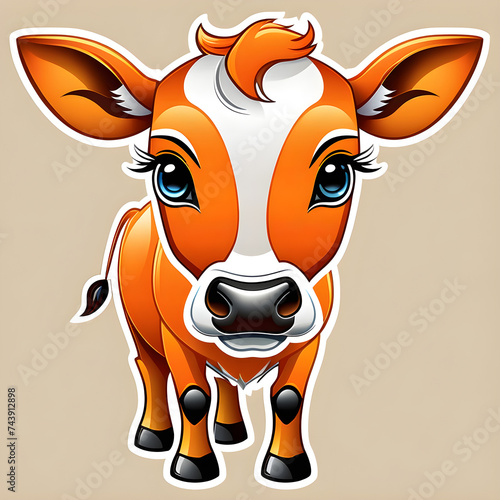Charming Calf Chronicles  Exploring the Adorable Expressions of Diverse Young Calves. Generative AI 