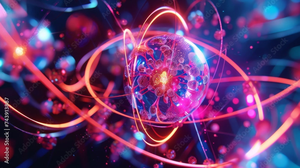 Stylized sci fi interpretation of quantum computing Stylized sci fi interpretation of quantum computing