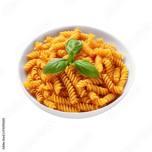 Delicious pasta isolated on transparent background