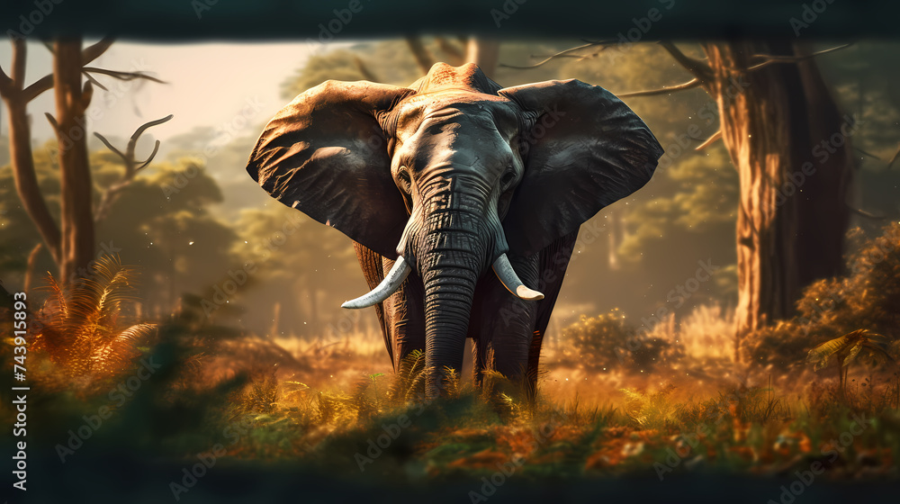 Fototapeta premium Elephant pictures in wild animals