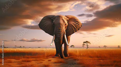Elephant pictures in wild animals © jiejie