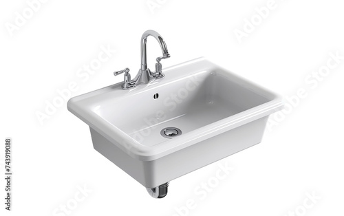 Laboratory Sink with Faucet Essentials On Transparent Background.