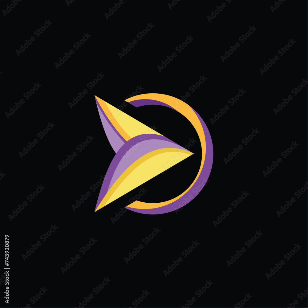 Arrow Circle Logo Template with Colorful concept Arrow Circle Logo Template with Colorful concept