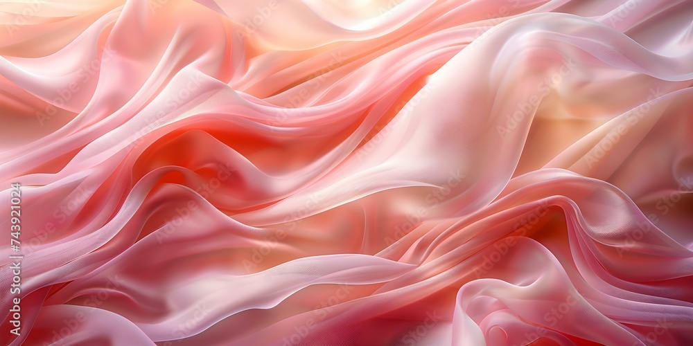 Elegant Background of Soft Blush Pink Silk with Delicate Folds. Concept Blush Pink Silk, Elegant Background, Delicate Folds, Soft Texture