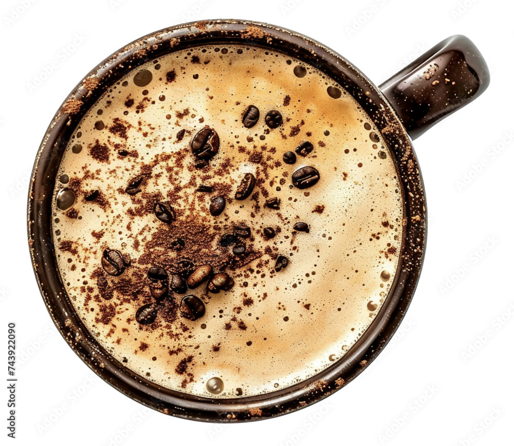 Cup of coffee with foam Cup of coffee with foam