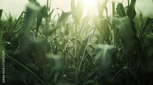 green corn field background