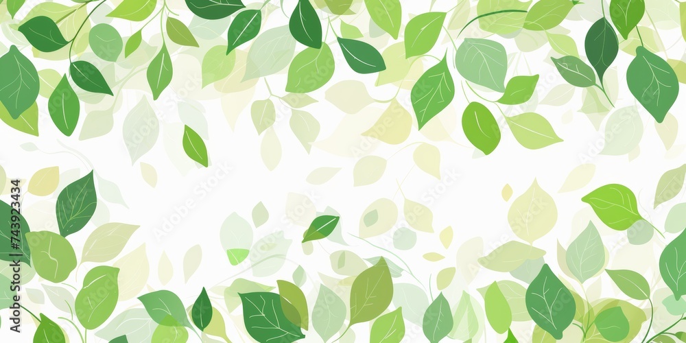 Light and airy leaf collage with a fresh, springtime vibe, ideal for eco-conscious and botanical designs.