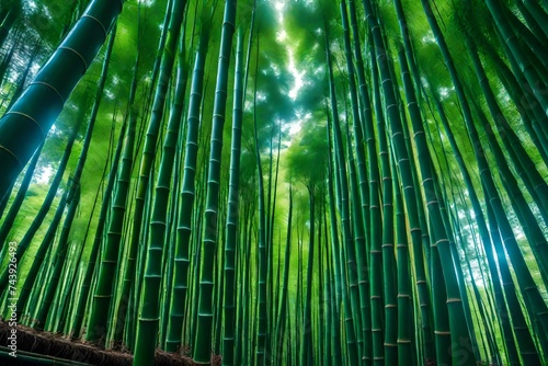 green bamboo forest